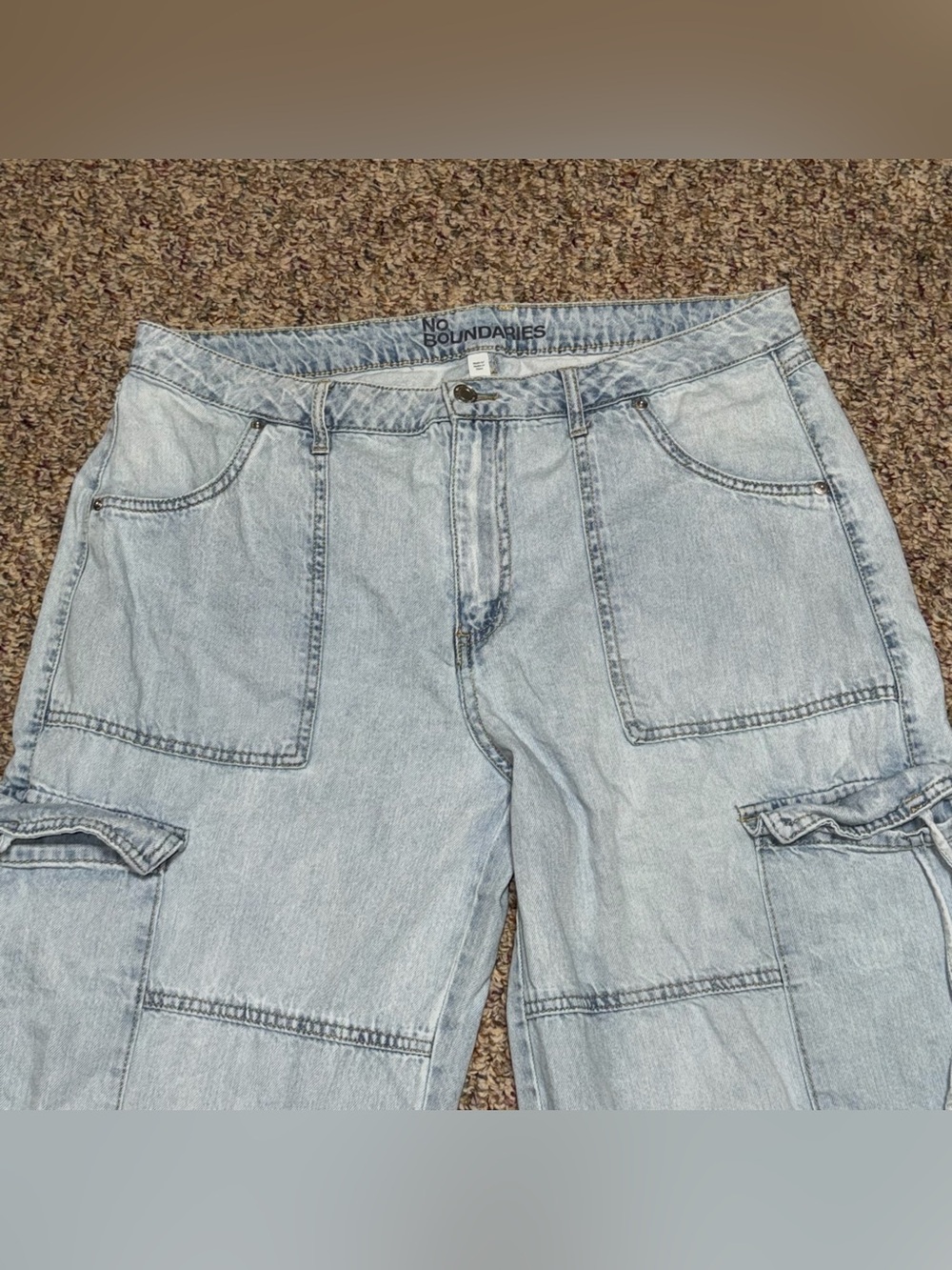 Y2K Vintage 90s baggie jeans women's size 16 skater wide leg hip hop grunge - Picture 3 of 10
